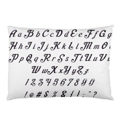 Font Lettering Alphabet Writing Pillow Case by Celenk