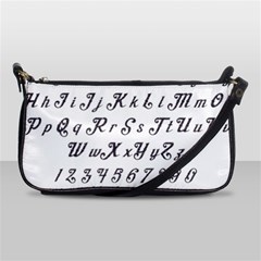 Font Lettering Alphabet Writing Shoulder Clutch Bags by Celenk