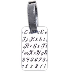 Font Lettering Alphabet Writing Luggage Tags (two Sides) by Celenk