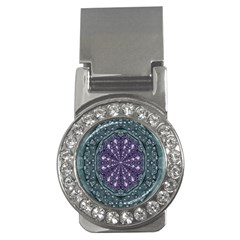 Star And Flower Mandala In Wonderful Colors Money Clips (cz)  by pepitasart