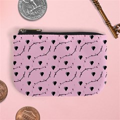 Love Hearth Pink Pattern Mini Coin Purses by Celenk