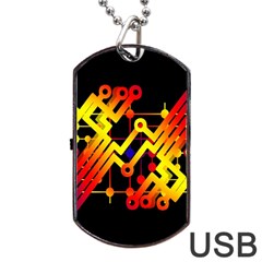 Board Conductors Circuits Dog Tag Usb Flash (two Sides) by Celenk