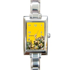 Pineapple Raw Sweet Tropical Food Rectangle Italian Charm Watch by Celenk