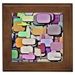 Background Painted Squares Art Framed Tiles Front