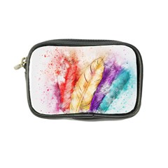 Feathers Bird Animal Art Abstract Coin Purse by Celenk