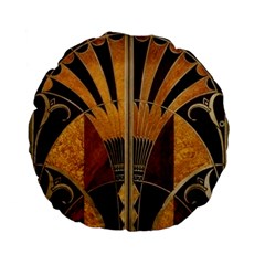 Art Deco Gold Standard 15  Premium Flano Round Cushions by NouveauDesign