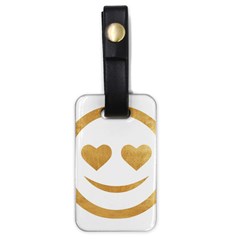 Gold Smiley Face Luggage Tags (one Side)  by NouveauDesign