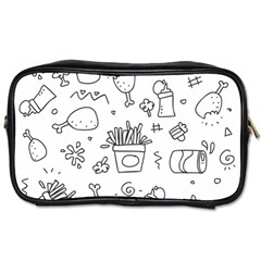 Set Chalk Out Scribble Collection Toiletries Bags 2-side by Celenk