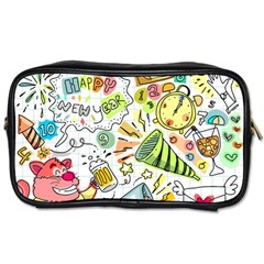 Doodle New Year Party Celebration Toiletries Bags by Celenk