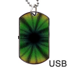 Sunflower Digital Flower Black Hole Dog Tag Usb Flash (one Side) by Celenk