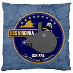 USS Virginia ( SSN 774 ) Crest Standard Flano Cushion Case (One Side) Front