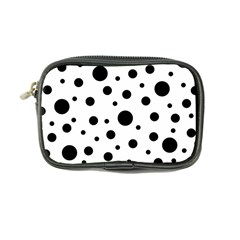 Black On White Polka Dot Pattern Coin Purse by LoolyElzayat