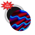 Wave Pattern Background Curve 2.25  Magnets (10 pack)  Front