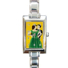 After Nine By Julie Grimshaw 2017 Rectangular Italian Charm Watch by JULIEGRIMSHAWARTS