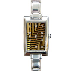 Modern Art Sculpture Architecture Rectangle Italian Charm Watch by Celenk