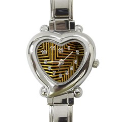 Modern Art Sculpture Architecture Heart Italian Charm Watch by Celenk