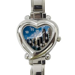 Skyscraper City Architecture Urban Heart Italian Charm Watch by Celenk