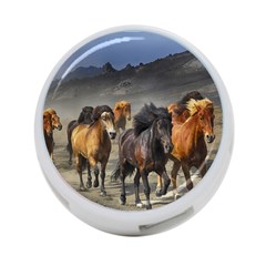 Horses Stampede Nature Running 4-port Usb Hub (one Side) by Celenk