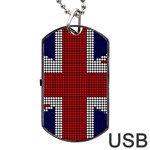 Union Jack Flag British Flag Dog Tag USB Flash (Two Sides) Back