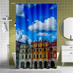 Buildings Architecture Architectural Shower Curtain 48  X 72  (small)  by Celenk