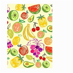 Cute Fruits Pattern Large Garden Flag (two Sides) by paulaoliveiradesign