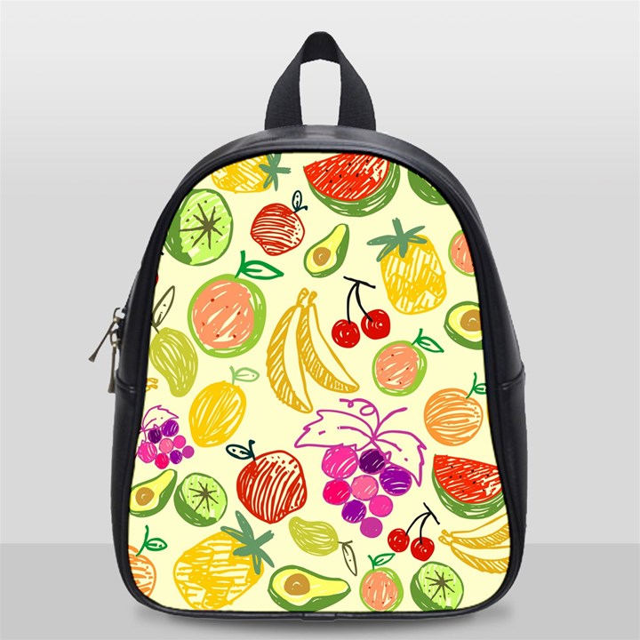 Cute Fruits Pattern School Bag (Small)