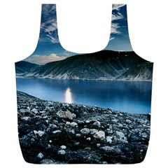 Shore Mountain Water Landscape Full Print Recycle Bags (l)  by Celenk