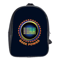 Geek Power School Bag (large) by linceazul