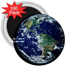 Earth Internet Globalisation 3  Magnets (100 Pack) by Celenk