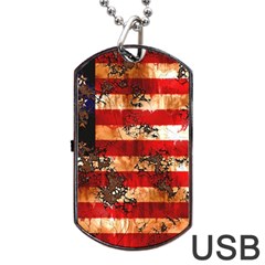 American Flag Usa Symbol National Dog Tag Usb Flash (one Side) by Celenk