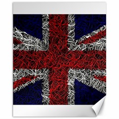 Union Jack Flag Uk Patriotic Canvas 11  X 14   by Celenk