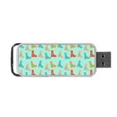 Blue Orange Boots Portable Usb Flash (two Sides) by snowwhitegirl