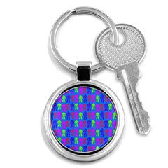 Neon Robot Key Chains (round)  by snowwhitegirl