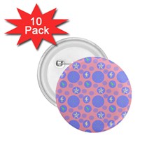 Pink Retro Dots 1 75  Buttons (10 Pack) by snowwhitegirl