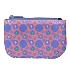 Pink Retro Dots Large Coin Purse by snowwhitegirl