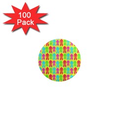 Colorful Robots 1  Mini Magnets (100 Pack)  by snowwhitegirl