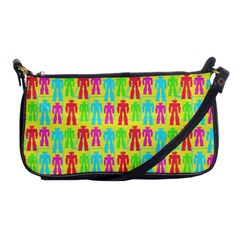 Colorful Robots Shoulder Clutch Bags by snowwhitegirl