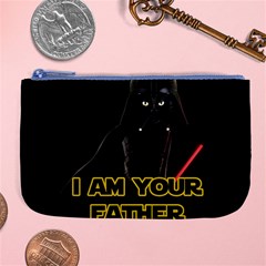 Darth Vader Cat Large Coin Purse by Valentinaart