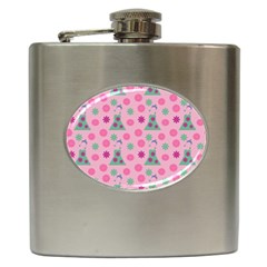 Green Dress Pink Hip Flask (6 Oz) by snowwhitegirl