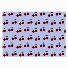 Blue Cherries Large Glasses Cloth by snowwhitegirl