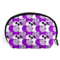 Purple Cherry Dots Accessory Pouches (large)  by snowwhitegirl