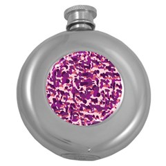 Pink Camo Round Hip Flask (5 Oz) by snowwhitegirl