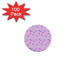 Blue Pink Hearts 1  Mini Buttons (100 pack)  Front