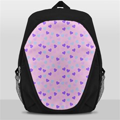 Blue Pink Hearts Backpack Bag by snowwhitegirl