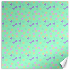 Minty Hearts Canvas 20  X 20   by snowwhitegirl