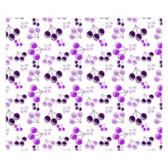 Purple Cherries Double Sided Flano Blanket (small)  by snowwhitegirl