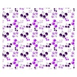 Purple Cherries Double Sided Flano Blanket (Small)  50 x40  Blanket Front