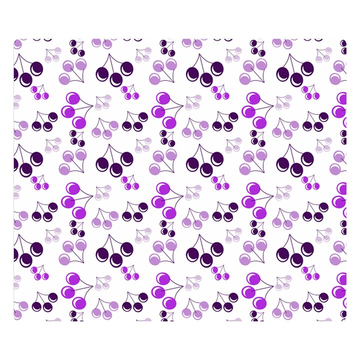 Purple Cherries Double Sided Flano Blanket (Small) 