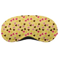 Beige Hearts Sleeping Masks by snowwhitegirl