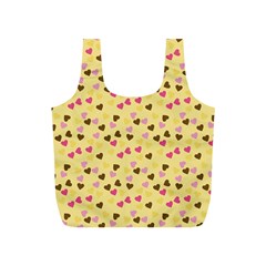 Beige Hearts Full Print Recycle Bags (s)  by snowwhitegirl